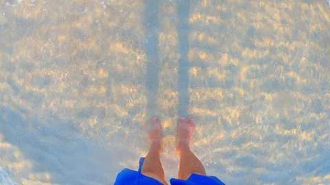 Man standing on the beach Stock Footage 112105143
