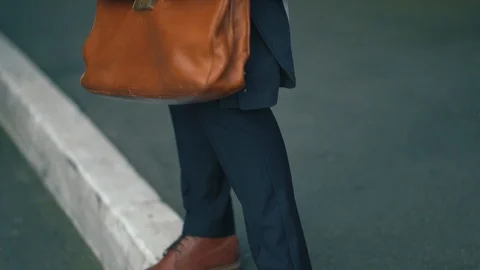 The Man Standing On The Border And Talking On The Phone Stock Footage 126128128