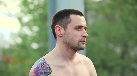 A man standing on the bridge Stock Footage 50296496