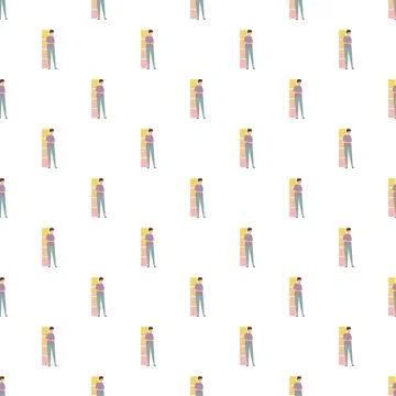 Man standing with crossed arms pattern イラスト素材