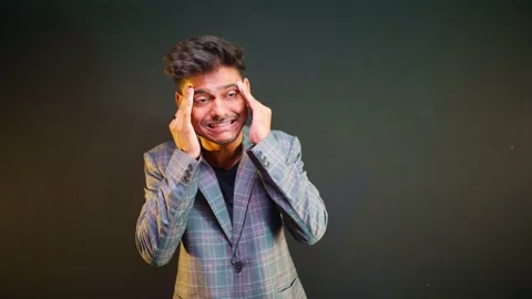 Man standing crying unable to hold back the pain Stock Footage 302636223