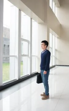 Man standing in the hall Stock Photos