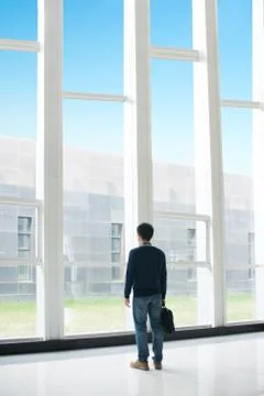 Man standing in the hall Stock Photos