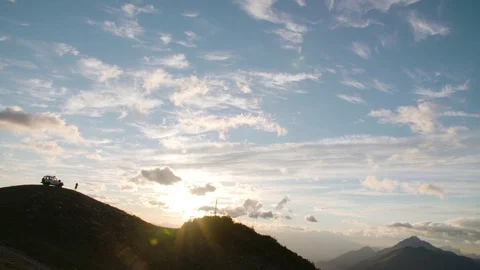 Man standing on hill top Stock Footage 71569016