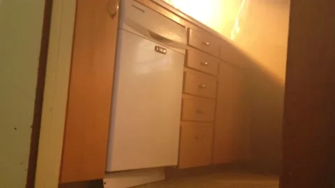 Man standing in kitchen Stock Footage 236316140