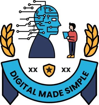 A man is standing next to a man with a computer Illustrazione stock