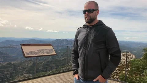 Man standing on the observation platform Stock-Footage 141455222