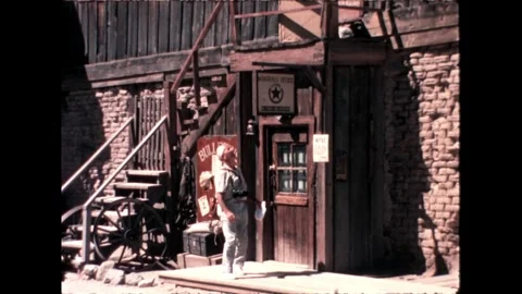 Man Standing Outside Marshal's Office Stock Footage 276290488