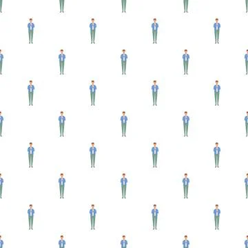 Man standing pattern repeating background seamless concept イラスト素材