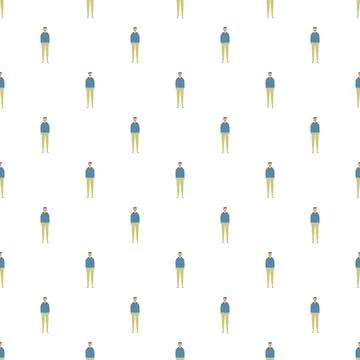 Man standing pattern seamless repeating background design 스톡 일러스트