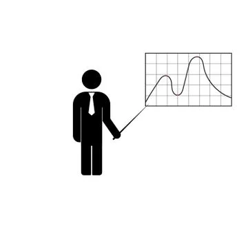 The man standing with a pointer Stock Illustration