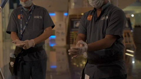 A man standing in a room Stock Footage 128840716