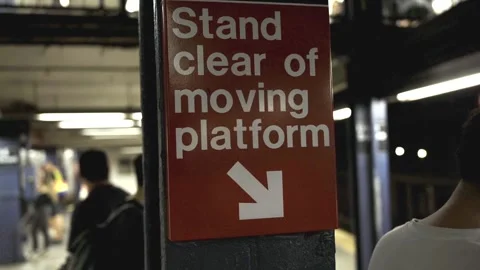 Man standing by sign in Union Square Subway Station New York City 4k Stock Footage 255754483