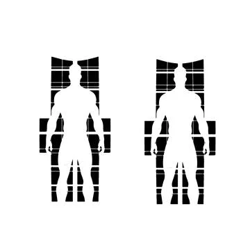 MAN STANDING silhouette Stock Illustration