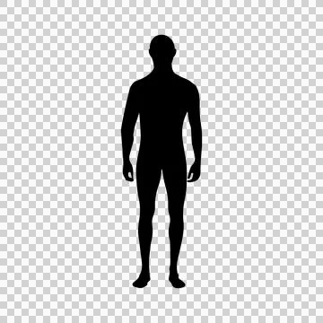 Man standing silhouette, people Stock-Illustration