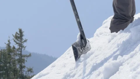 A man that is standing in the snow Stock Footage 155588148