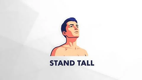 Man standing tall Stock Illustration