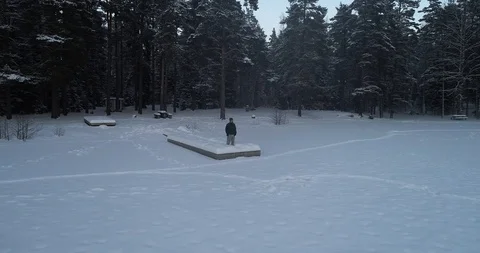 Man standing at a wharf, Cinema 4k view around a young male on a dock, at a f Stock Footage 86296653