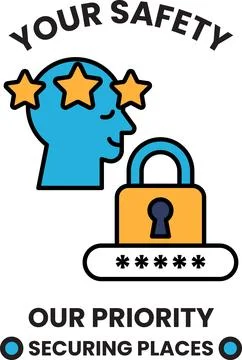 A man with a star on his head and a key on his chest Illustrazione stock