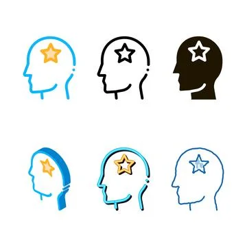 Man star human talent styleset icon vector イラスト素材