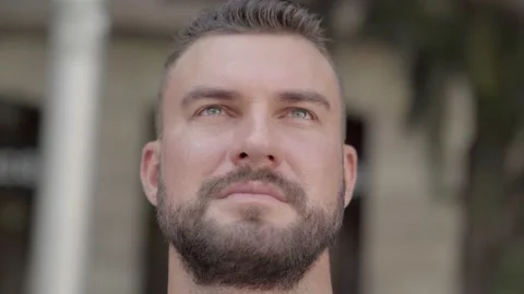 Man staring cathedral Video stock 140107304