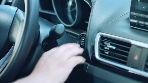 Man, Start, Car, Press, Button 스톡 동영상 76727440
