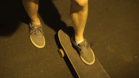 Man start skateboarding in the evening Stock Footage 67502783