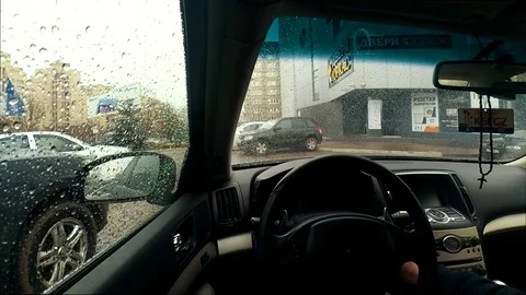 Man is starting his car Stock Footage 73200062