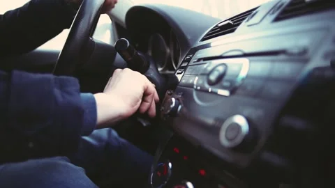 Man starts the car Stock Footage 170555564