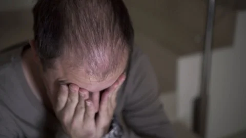 A man in a State of depression Stock Footage 97652286