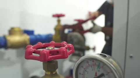 Man stationary technician at work Stock Footage 248237440