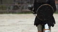 Man in steel armor fighting opponent, knights competing in medieval tournament HD Footage