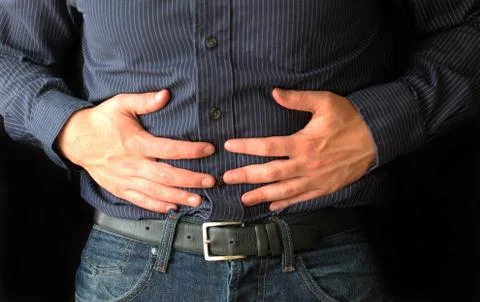 Man stomachache Stock Photos