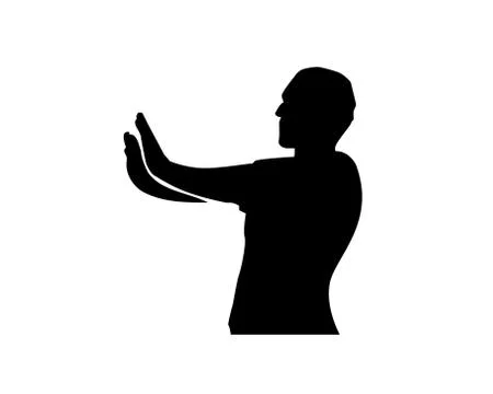 Man stop someone illustration Stock Illustration