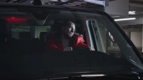 Man stopped by police after using his mobile phone while driving his car Stock Footage 144688458