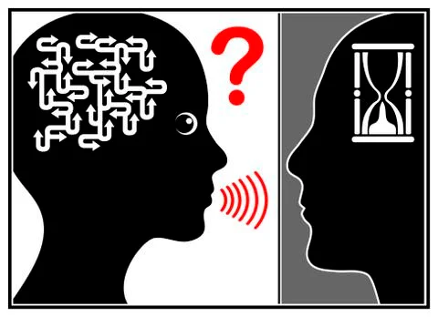 Man Stops Listening Illustrazione stock