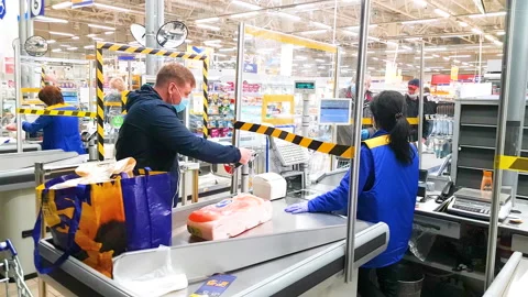 The man in the store Stock Footage 131051986