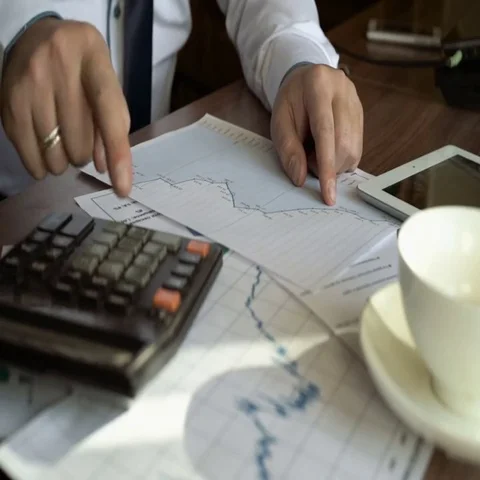 Man stressing about finances extreme close up Stock Footage 69587787