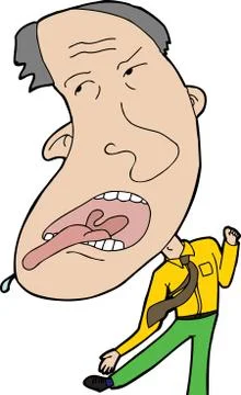 Man stretched out Stock Illustration