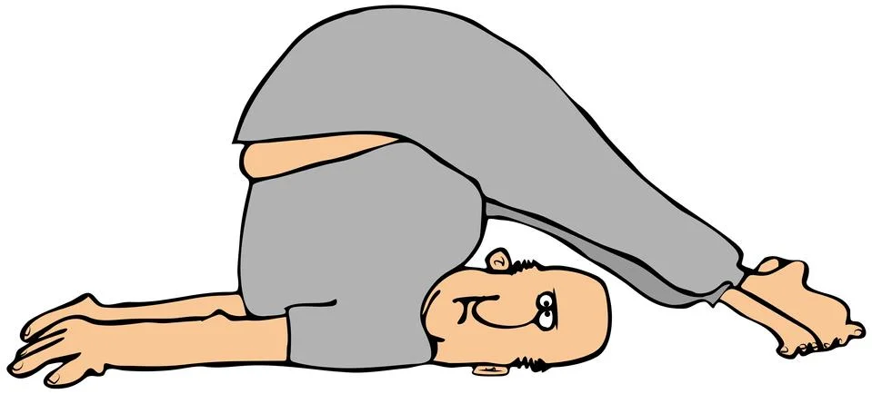 Man stretching Stock Illustration