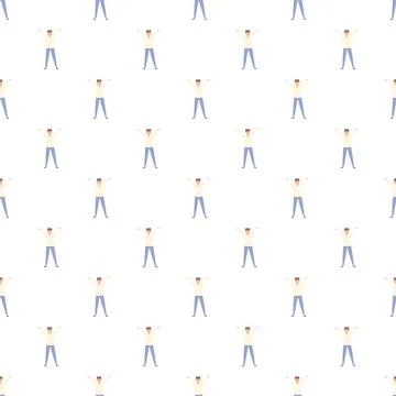 Man stretching pattern for physical education background Stock Illustration