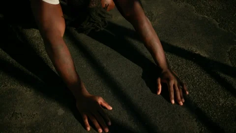 Man stretching before a workout Stock Footage 279310940