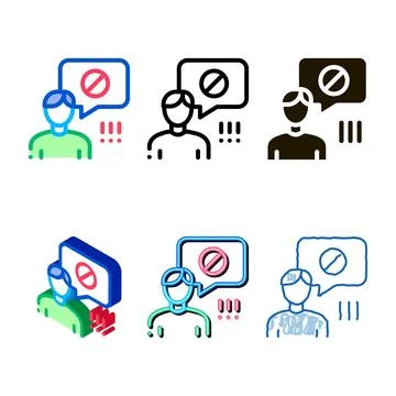 Man strikethrough mark designs icon outline イラスト素材