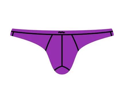 Man Strings Underpants and Underwear Colorful Clothing Vector Illustration Stock Illustration