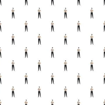 Man in striped shirt criminal prison uniform pattern Stock Illustration