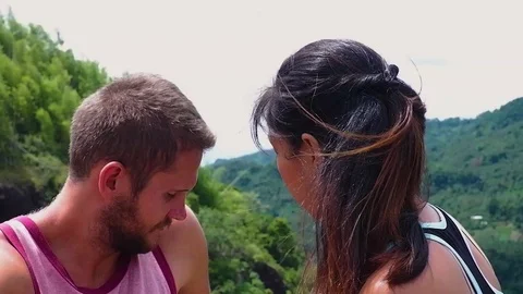 Man stroking his lover on the head. Video stock 122903845