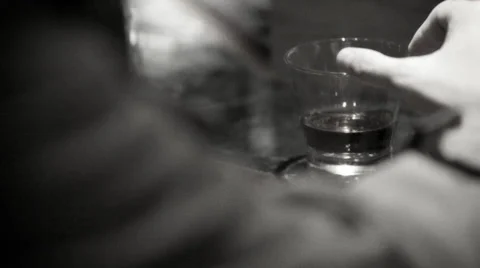 Man Stroking Shot Glass 動画素材 27236159