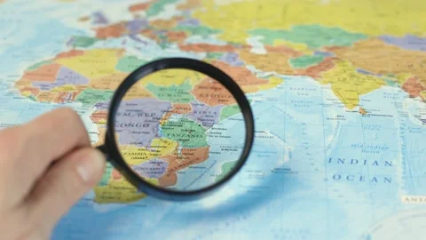 A man studies Africa at the class Stock Footage 151114417