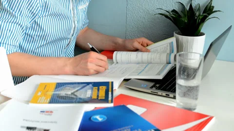 Man studies (learns) 스톡 동영상 37267122