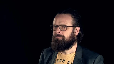 Man in the studio 2 Stock Footage 128949323